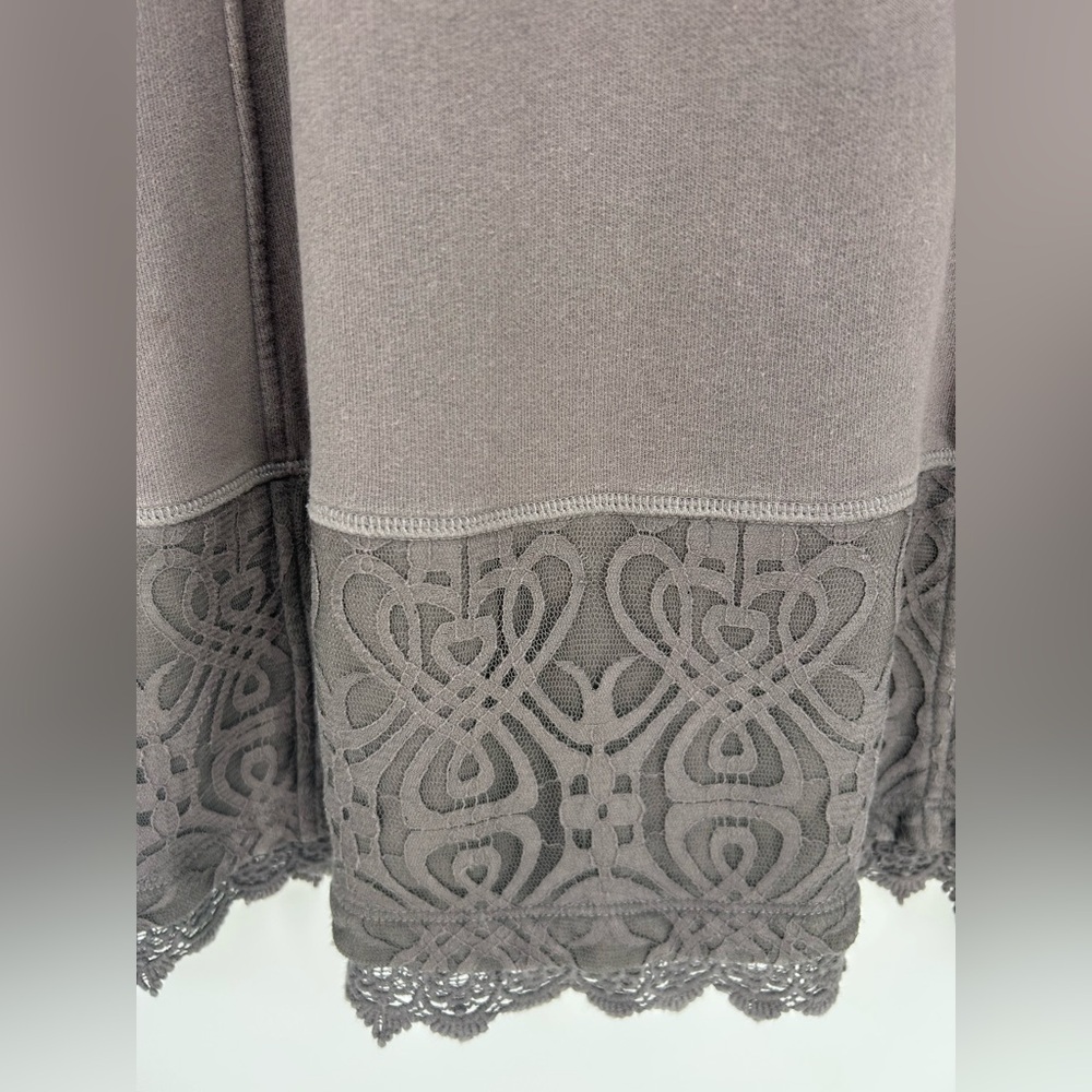 Soft Surroundings Chelsea Lace Embellished Gray Long Jacket - Size Small Petite - Picture 9 of 10